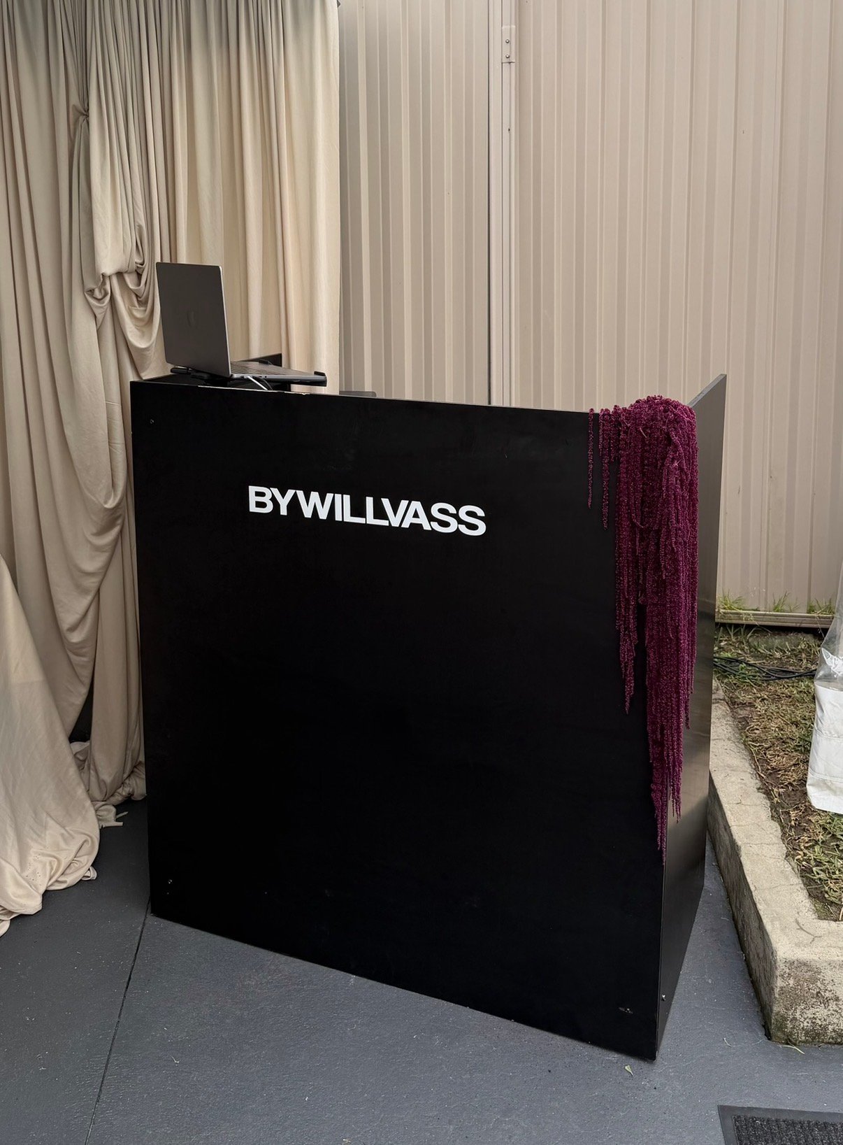 Custom timber DJ booth